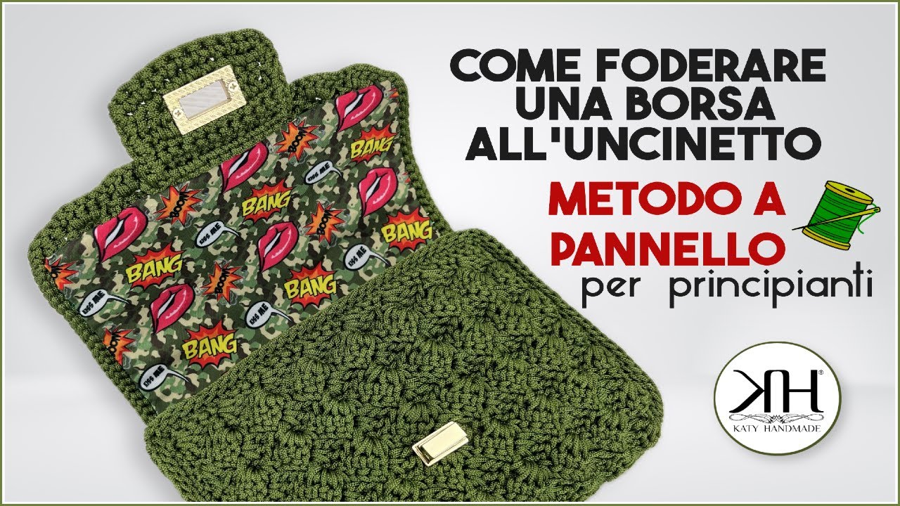 Как связать сумку крючком — метод подкладки панелью