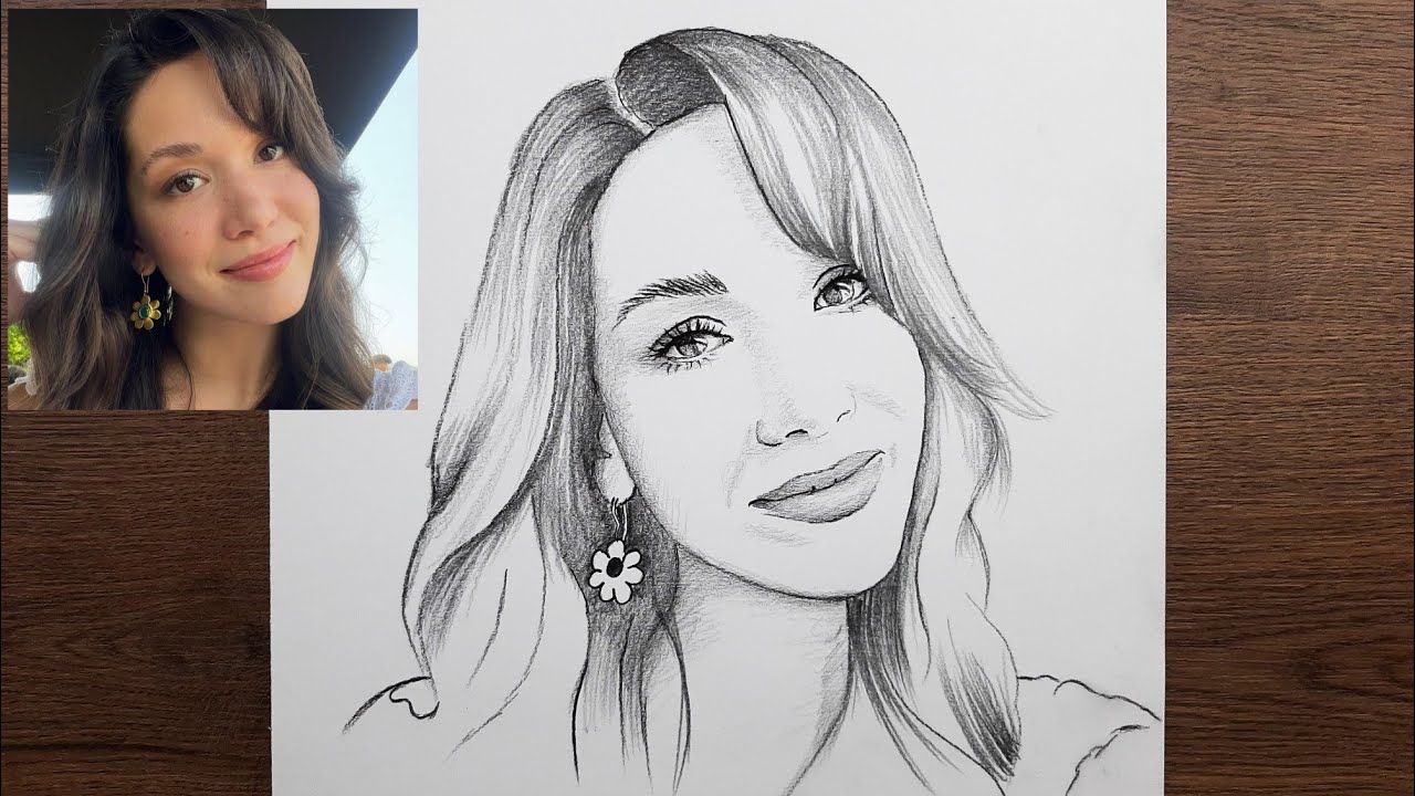 Güzel bir kız resmi nasıl çizilir, Hazal Subaşı çizimi adım adım nasıl yapılır