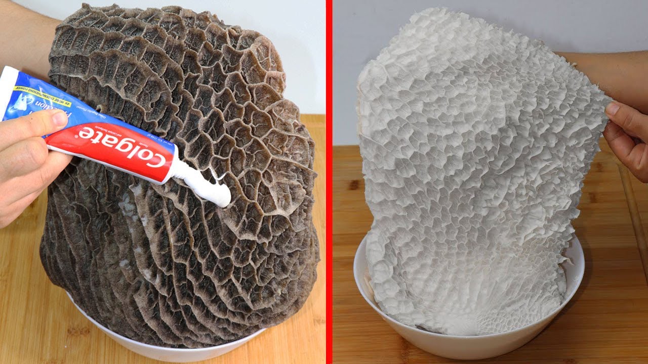 ضيعتي نصف عمرك وأنت تنظيفي الكرشة في العيد بطريقة غلط!أضيفي لها كولجيت معجون الأسنان نضيفها ف 5دقائق