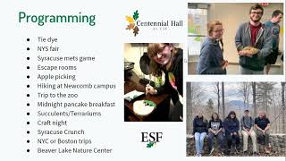 Virtual Engagement Session 2:  ESF Housing and Meal Plans at ESF, 2021