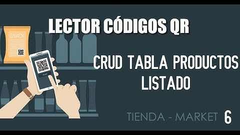 CRUD Tabla Productos Listar 6 | LECTOR DE CÓDIGOS QR ANDROID - PHP Y MYSQL VI - 2019