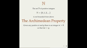 The Archimedean Property of Real Numbers:  the Concept