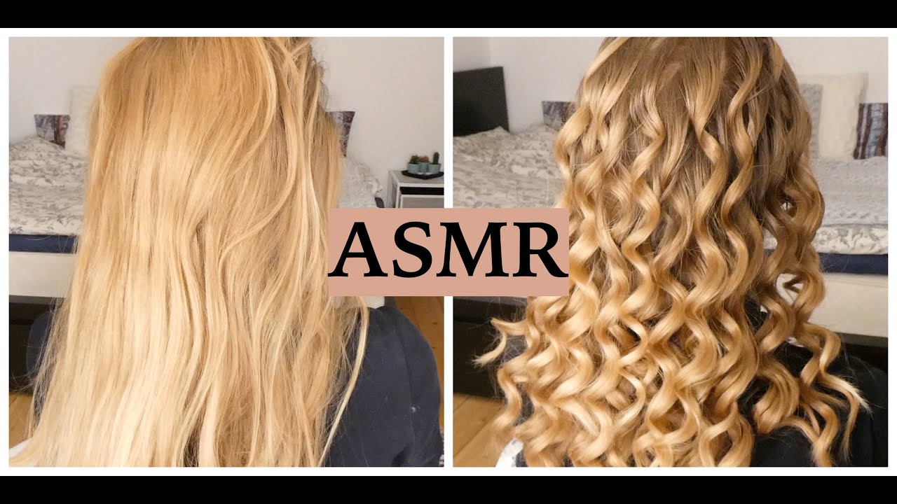ASMR STRAIGHT TO CURLY (Small/Spiral Curls, Hair Brushing, Spraying) Hair Play Sounds, No Talking