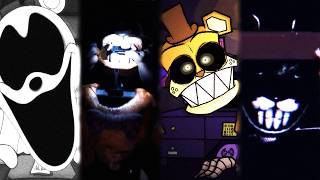 PLAYING 4 DIFFERENT FNAF FANGAMES WITH FREDBEAR AS THE FINAL BOSS!