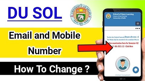 How to change Email & Mobile Number in DU SOL | How to change mobile number For OBE Exam March 2022