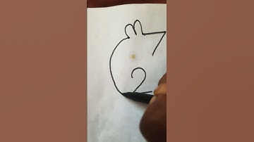 how to draw rat with number 72 #ytshort