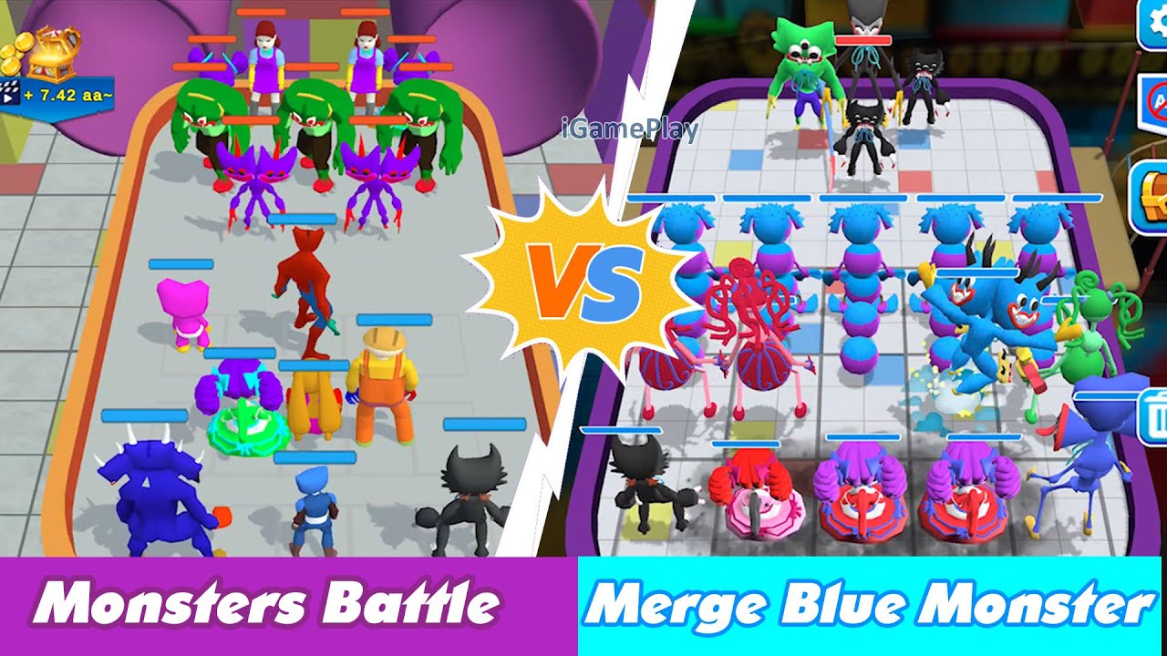 Merge Master Blue Monster Vs Monsters Battle Monsters Max Level Android Gameplay Merge Master