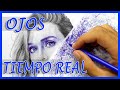 Como DIBUJAR un OJO REALISTA en TIEMPO REAL (Como dibujar con boligrafo)