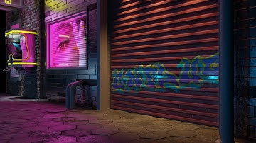 3D Modeling in Blender - Cyberpunk Street Part 13: Graffiti and Grunge