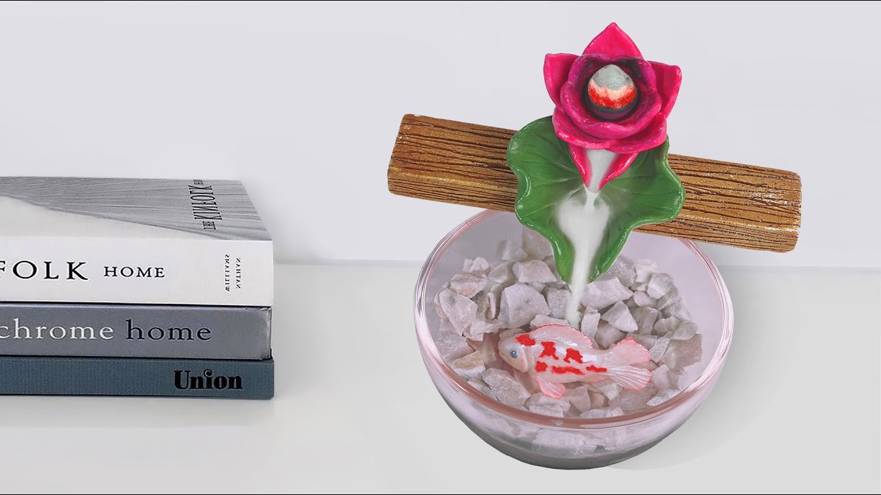 Smoke Waterfall - Incense Holder making || Incense cone waterfall