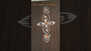 simple border design #youtubeshorts #easybordermuggulu #rangoli #sideborderdesign #shorts #artshorts