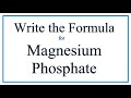 Magnesium Phosphate and Polyatomic Ions