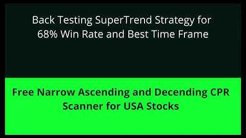 Backtesting SuperTrend Strategy | 68% Win Rate| Backtest Results | Tradingview Backtesting Free
