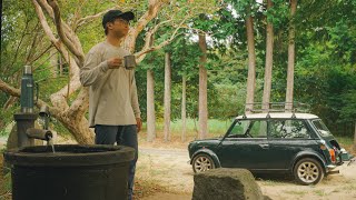 草刈り後は湧水で涼むに限る - ローバーミニ