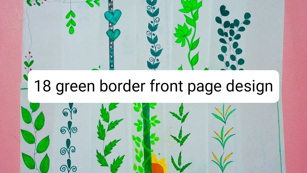 18 green 🍏 border front page project design/assignment project/school work/AFORESHEET.
