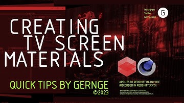 Gernge Quick Tips - Creating TV Screen Materials | Cinema 4D Redshift