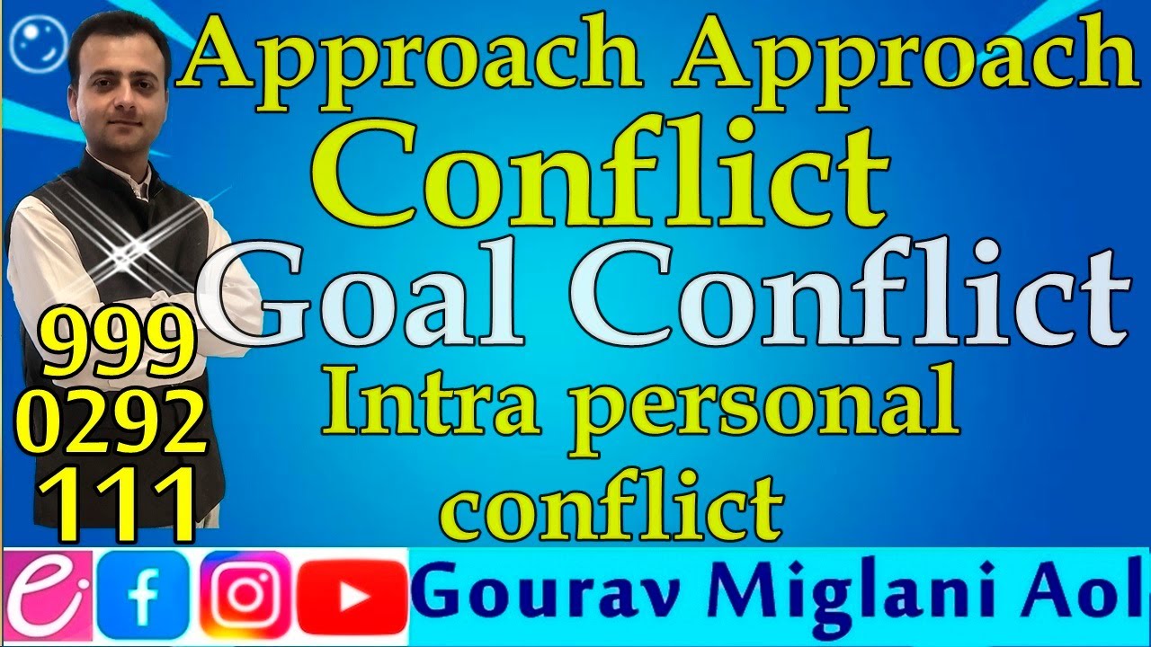 Approach Approach Conflict Goal Conflict Intra personal conflict