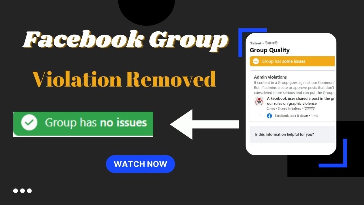 5 Ways to Improve Your Facebook Group Quality | Facebook group quality violation removed