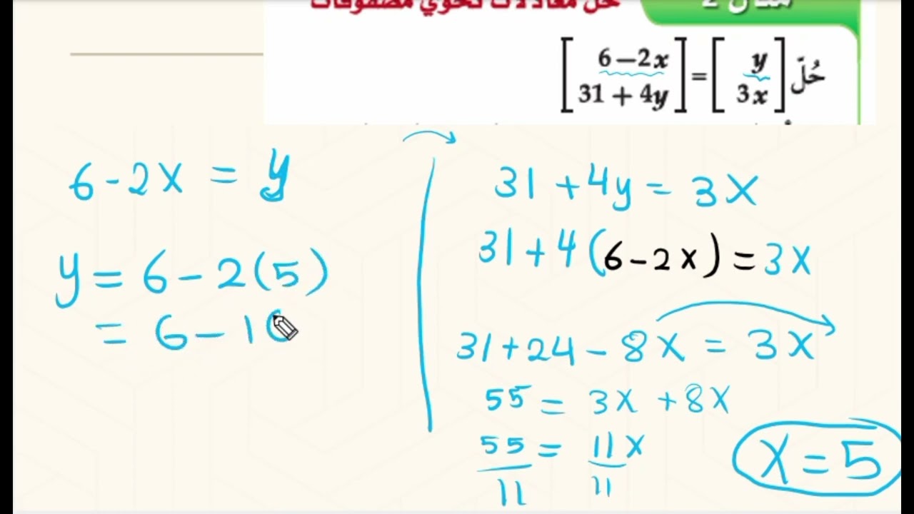 مقدمة في المصفوفات لمقرر ريض 152 المطور