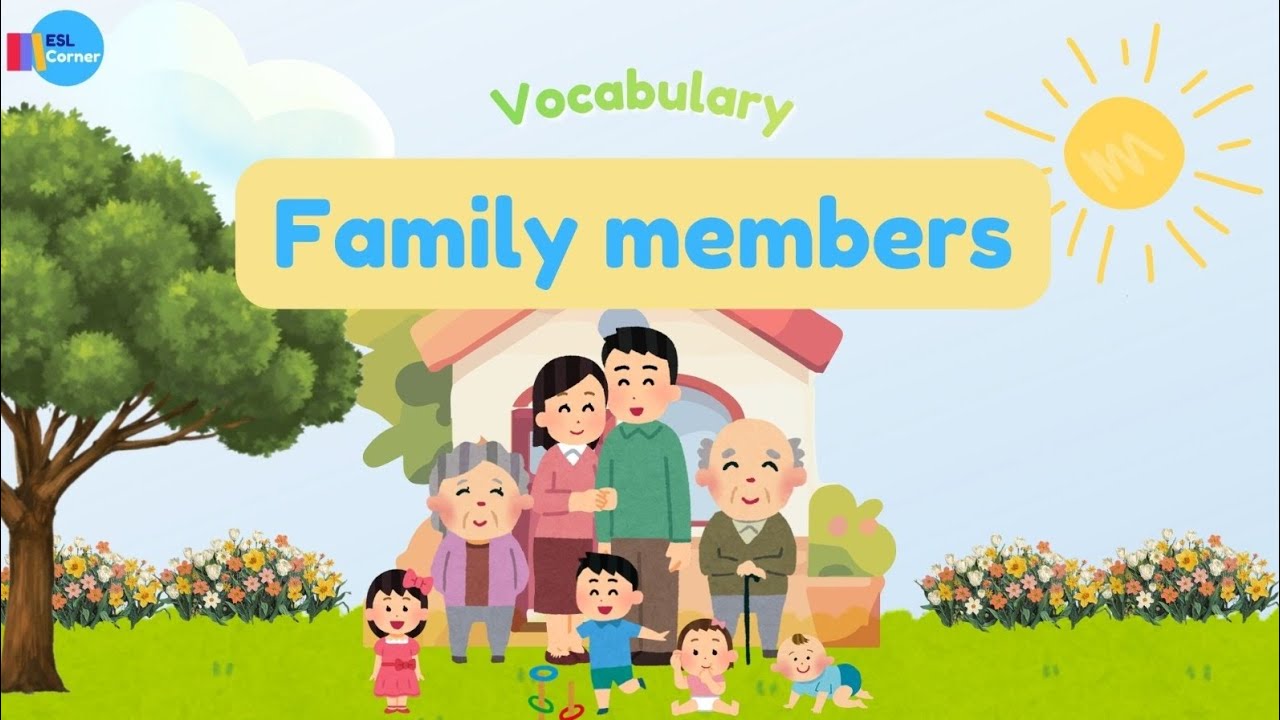 Family members in English 👨‍👩‍👧‍👦 | ESL Lesson for Kids - YouTube