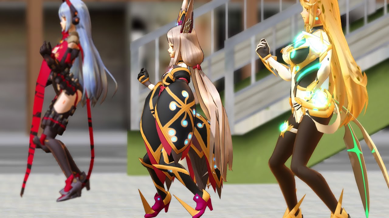 【ＭＭＤ】サイバーサンダーサイダー＠猫の日遅刻【ゼノブレイド２】