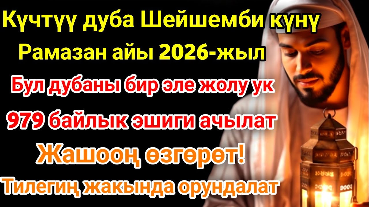 Рамазан айындагы ЭҢ КҮЧТҮҮ ДУА! Бардык каалоолор кабыл болот! БАЙЛЫК, ПАЙДА ЖАНА БААКЫТ! 🌙✨