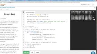 COP1000 Using a Bubble Sort in Python