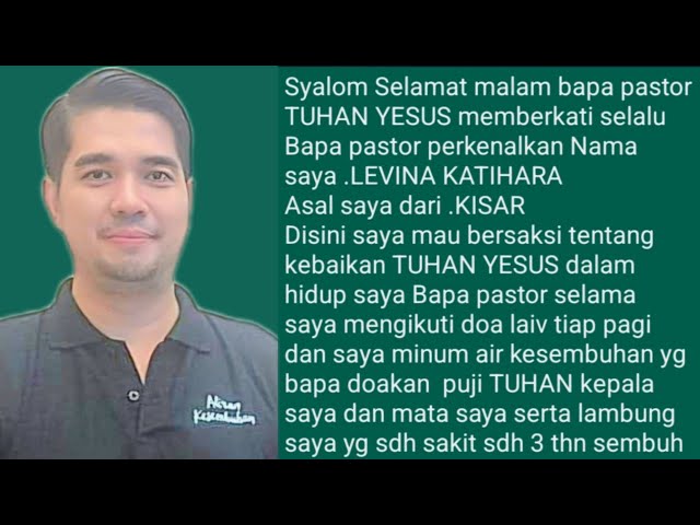 PELAYANAN DOA PASTOR ANDI SIMON, SELASA 14 MEI 2024  di sini kami mau saksi KEBAIKAN TUHAN YESUS  class=