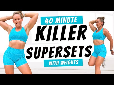 KILLER SUPERSETS | Strength & Cardio Workout with Weights — Penny Barnshaw - Garage Fitness Girl