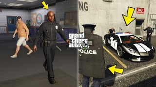 Follow this cop in GTA 5 to get the police lamborghini, uniform &amp; shield!