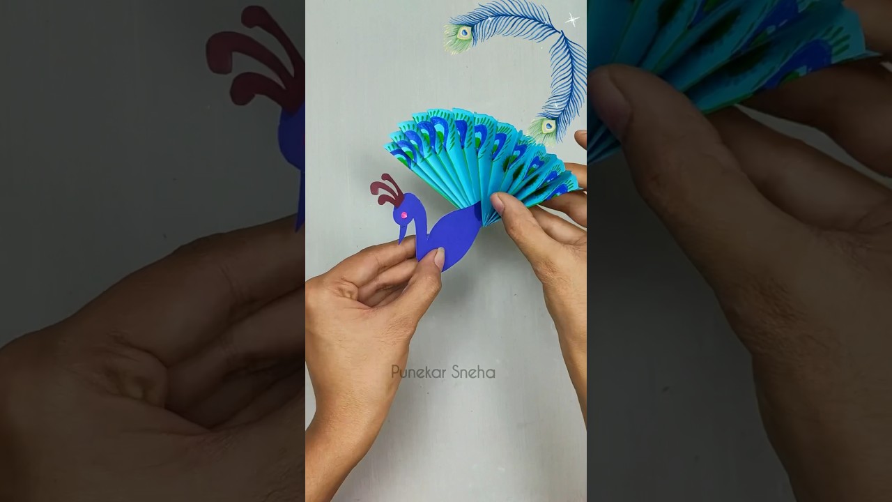 Easy paper peacock craft 