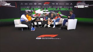 F1 conferenza stampa GP IMOLA 2024 Sainz, Norris, Ricciardo, Gasly, Zhou, Magnussen