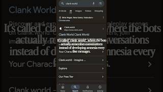 clank world chat bot AI. WORTH IT?? #shorts #viral #fyp #ai #chatbot #trending #tech#ytshorts