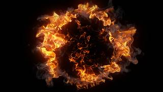 Ring of Fire Background Video 4K | Burning Flame Effect Black Screen (1 Hour)
