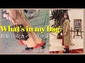 【What&#39;s in my bag.】宝塚観劇日のカバンの中身！観劇ファッションもご紹介。ヅカオタの必需品。古着。ZARA。GU。ジーユー。ダイエットvlog。ワイドスクワット100回。【プチプラ】