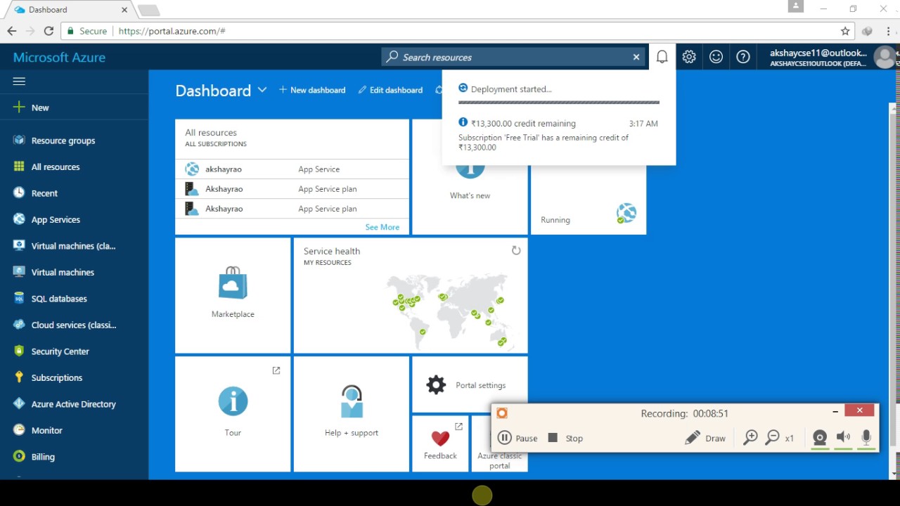 Mapping File Share to Network Drive in Microsoft Azure