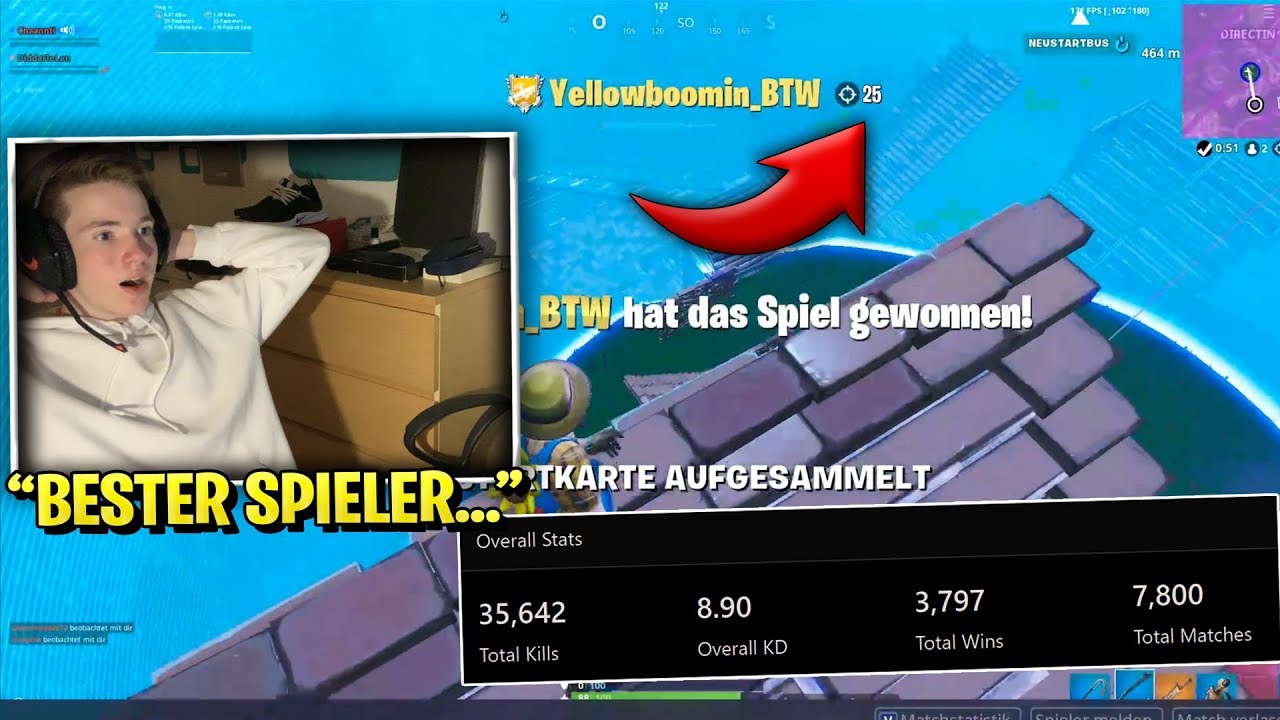 ich bin gestorben und SCHAUTE dem BESTEN Pc Spieler in Fortnite zu..?