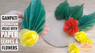 Easy Ganpati Decoration ideas in Lockdown|Backdrop for VaraMahalakshmi Pooja|Quicky Crafts