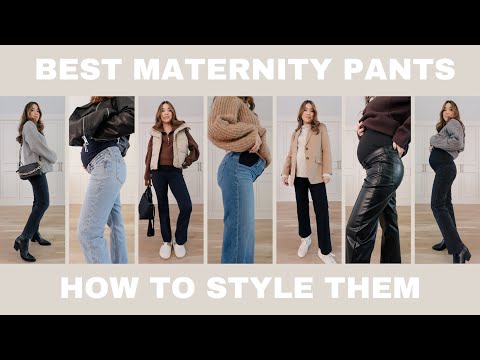 Best Maternity Pants and How to Style Them! Bump friendly outfit ideas,  favorite maternity jeans 