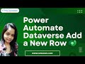 Power automate dataverse add new row