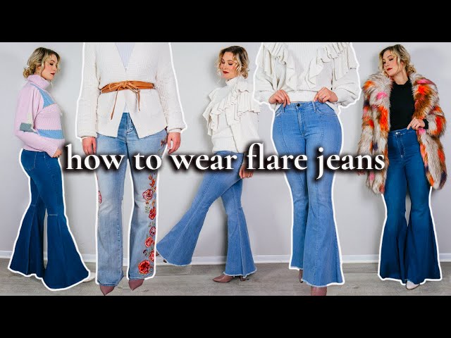 HOW TO STYLE YOUR FLARE JEANS THIS WINTER  FLARE JEANS OUTFIT IDEAS FOR  CURVY WOMEN 2020 