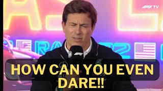 Toto Wolff Slams The Reporter : Las Vegas Press Conference