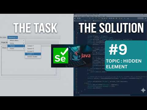 Hidden element | Selenium Java Automation Challenge #9| UI Automation