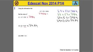 Edexcel Maths P1 Nov 2014 Higher Q1
