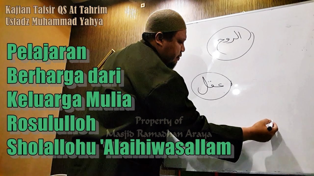Kajian Tafsir At Tahrim Ayat 2-6 | Ustadz Muhammad Yahya | Masjid Ramadhan Araya 11 Januari 2020