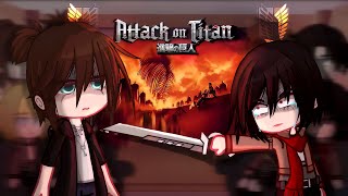 Past aot react to eren- rumbling || Gacha react || AOT react || GCRV [part2] @akenalight
