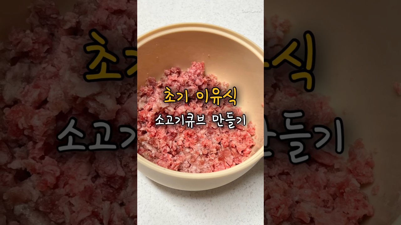 (초기이유식) 소고기큐브 만들기 | 토핑이유식 레시피