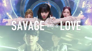 [MASHUP] aespa 에스파 x EXO 엑소 - SAVAGE LOVE / WHAT IS SAVAGE | SAVAGE (bridge) x WHAT IS LOVE