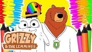 Printable coloring pages for kids Grizzy And The Lemmings 4