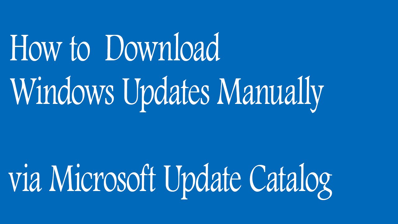 windows update catalog